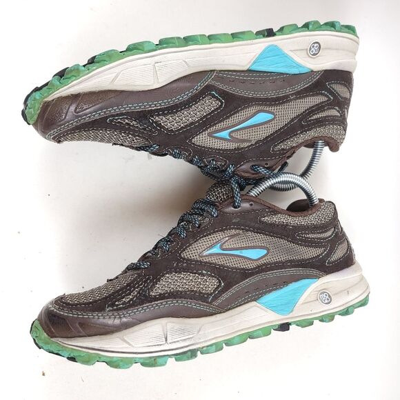 Brooks Cascadia 5 Women’s Trail Running Shoes Size 7.5 Brown Teal Blue - Picture 2 of 13